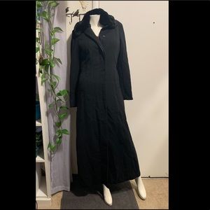 Express Womens Long Classic Coat Size 3/4 Small 100% wool